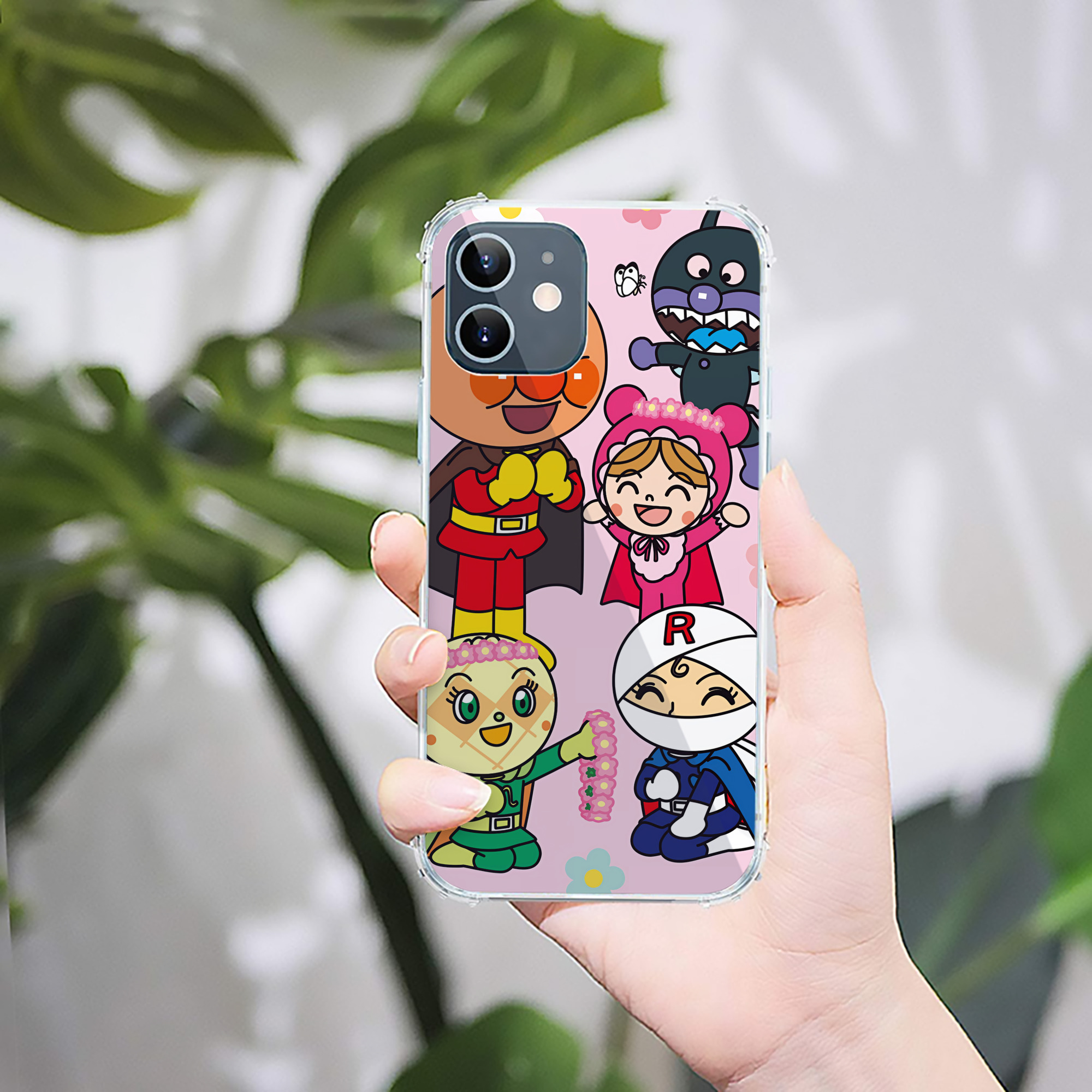 （画像用） アンパンマン Anpanman 【iPhone 12シリーズ対応】透明スマホケース（クリアソフトケース）